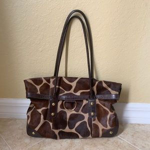 Maurizio Taiuti giraffe print large tote bag